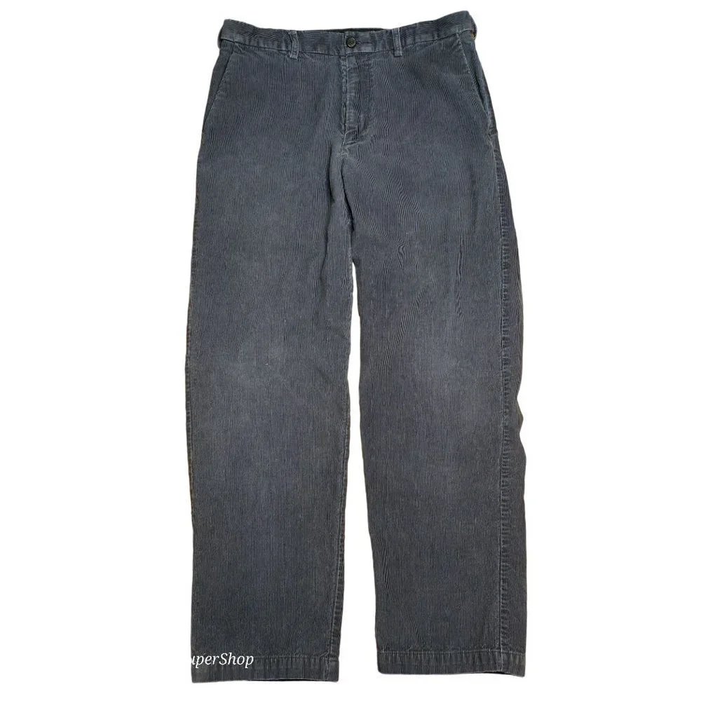 Vintage Haggar Mens Pants 34"x32" Blue/Gray Corduroy Straight Leg Flat Front - Picture 6 of 7